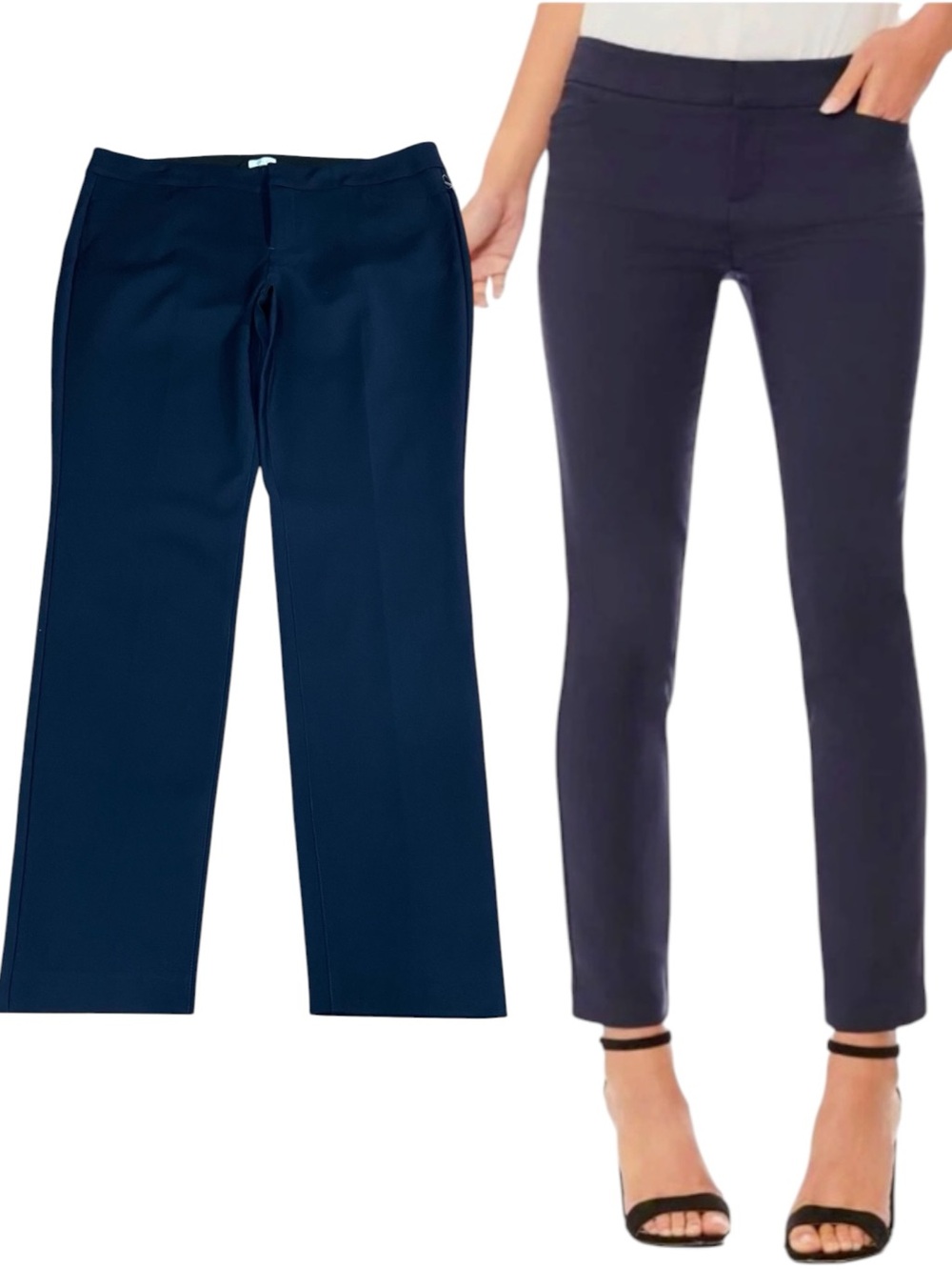 ECRU (36x30) Madison Midnight Blue Stretch Ankle Pants - Women’s Size 14 NWT